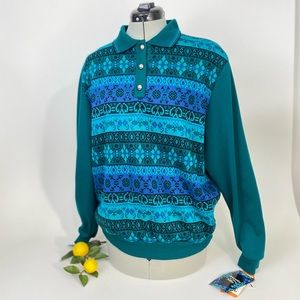 NWT 80s Jewels of the Nile Sweater Sweatshirt Large Deadstock Medium Large